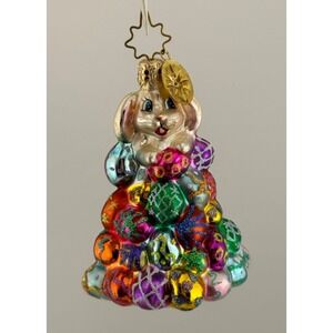 Christopher Radko High Roller Ornament Easter Bunny Rabbit Eggs Little Gem